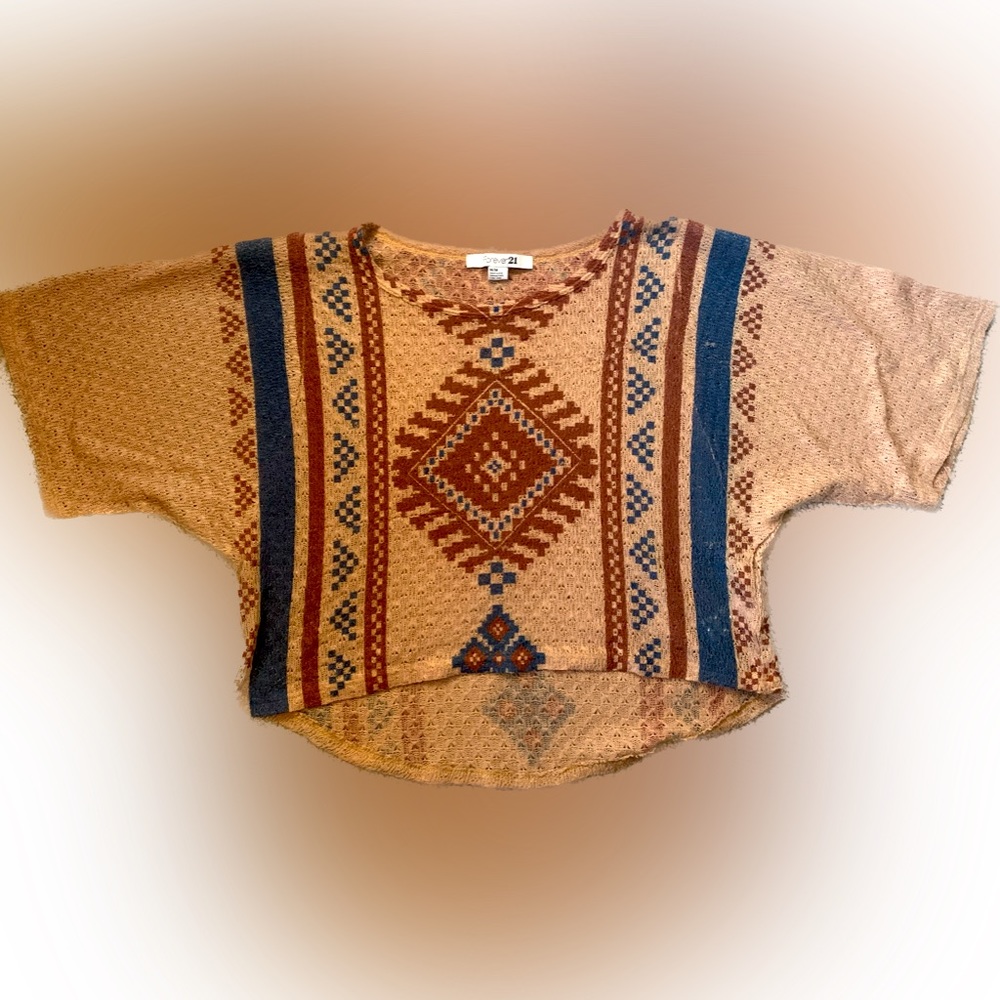 Forever 21 poncho-ish crop shirt (medium)